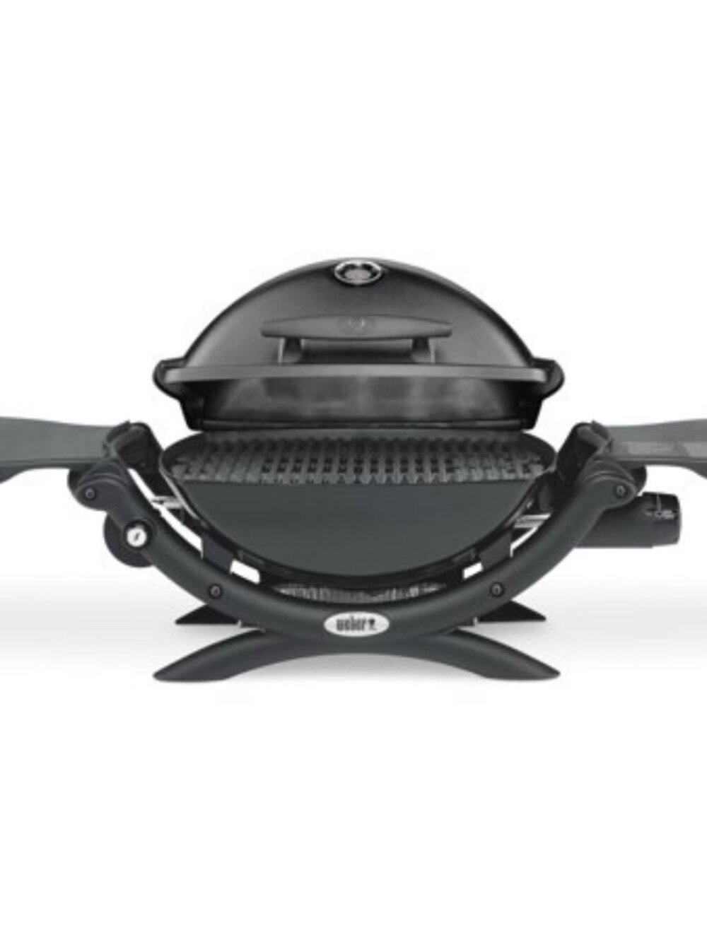 Q 1200 1-Burner Portable Tabletop Propane Gas Grill in Black with Built-in Therm